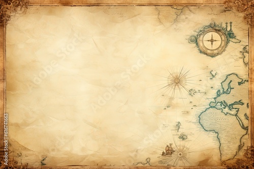Antique Nautical Map Background