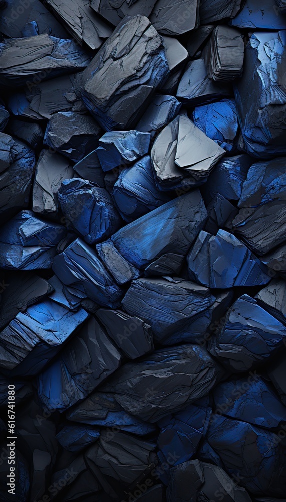 Generative AI illustration of dark monochrome liken blue, texture, abstract, psychedelic, vibrant background Generative AI illustration of dark monochrome liken blue, texture, abstract, psychedelic, vibrant background