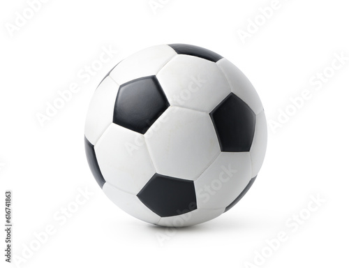 Football ball isolated on white background. Clipping path.