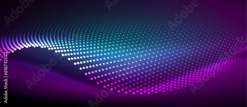 A sleek and stylish design featuring a smooth neon wave glowing against a dark background, perfect for adding a modern and edgy touch to any project