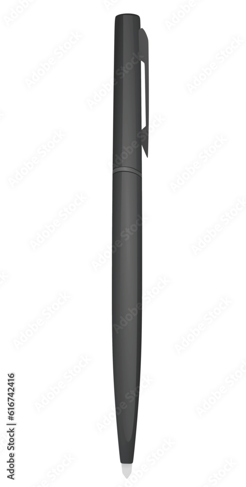 Grey metal pen. vector illustration Grey metal pen. vector illustration