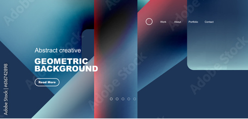 Fluid triangles minimal abstract background. Techno or business concept, pattern for wallpaper, banner, background, landing page