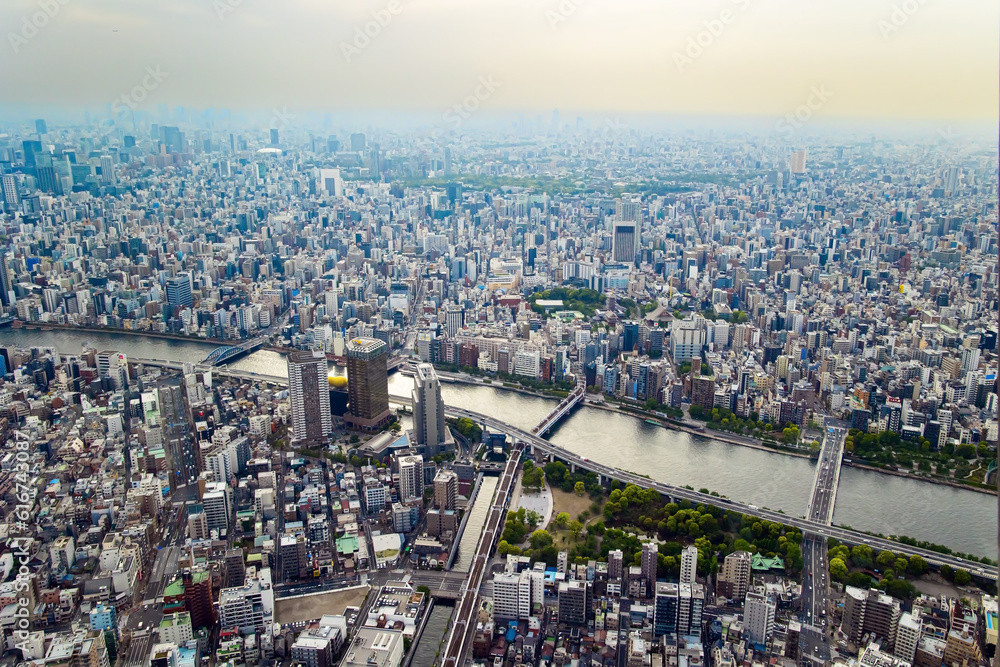 Tokyo is covered in smog