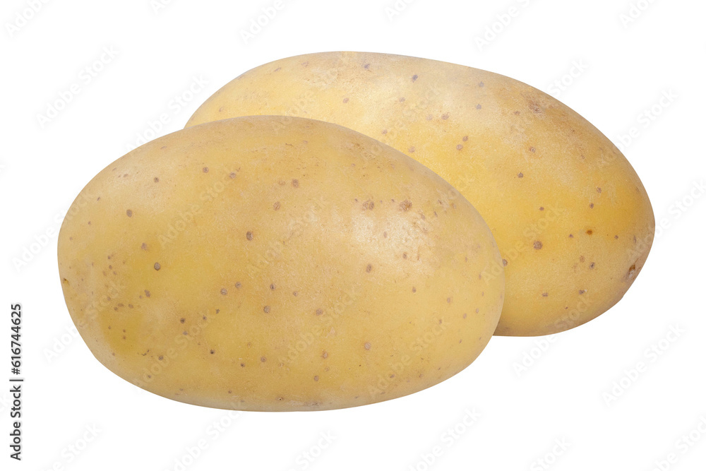 Potatoes on an isolated white background. Potatoes on an isolated white background.