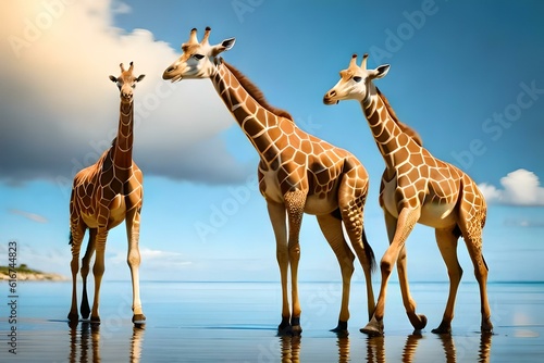 giraffe in continent generated ai