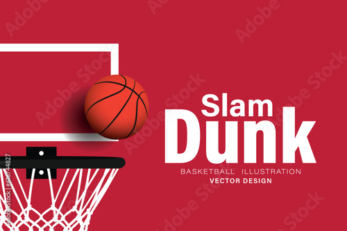 poster template for a basketball tournament design. sport concept. vector illustration photo