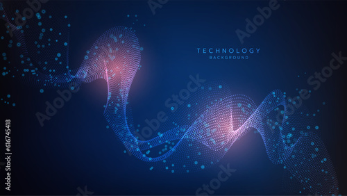 Hi-tech digital technology futuristic circuit digital. Abstract futuristic curve digital line design.Modern futuristic design.Digital landscape pattern technology.Vector illustration.