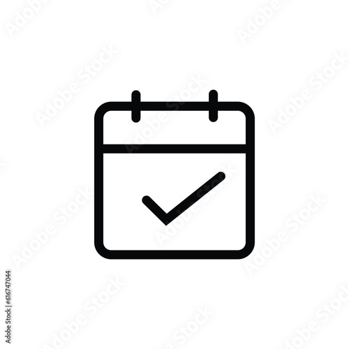 Calendar vector icon, event date symbol. Simple, flat design for web or mobile app