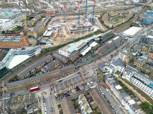 London Camden Town Drone Aerial View, Shot with a Dji Mini 3 Pro