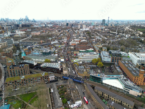 Camden Town London Aerial View  shot with a DJI mini 3 Pro.
