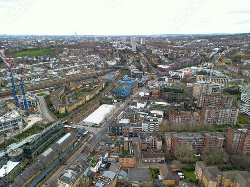 Camden Town London Aerial View, shot with a DJI mini 3 Pro. © Drone Works