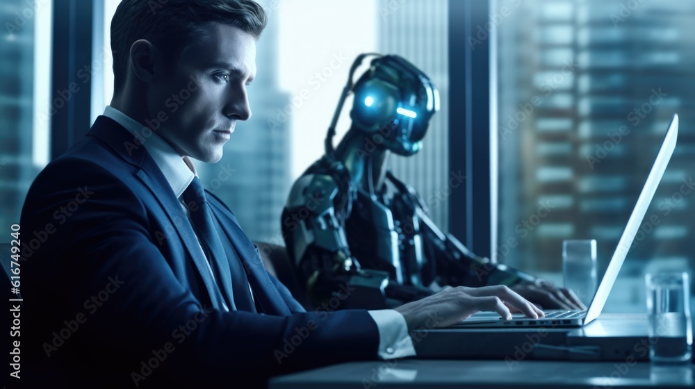 Chatbot Robot Assistant Using Computer for Artificial Intelligence Business Concept Chatbot Robot Assistant Using Computer for Artificial Intelligence Business Concept