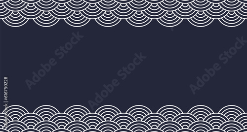 Japanese background. Asian blue pattern