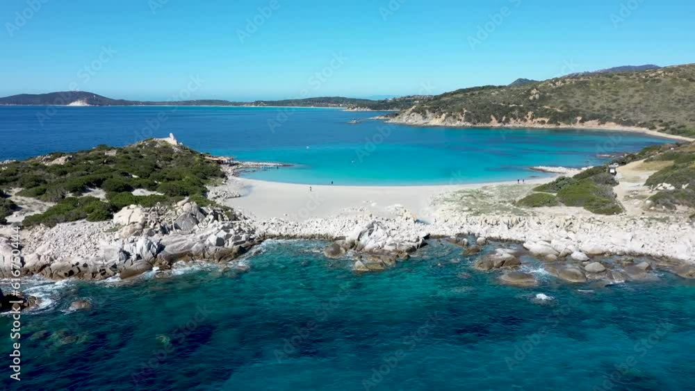 Beautiful Beach Punta Molentis Sardegna. Sunshine at Punta Molentis Italy Drone 8 Beautiful Beach Punta Molentis Sardegna. Sunshine at Punta Molentis Italy Drone 8