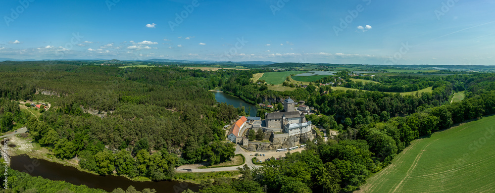 Aerial view of Kost castle 