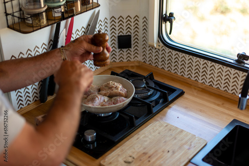 Wallpaper Mural older man cooking in his motorhome,A Feast on Wheels Torontodigital.ca