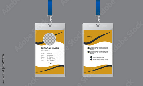 Corporate Id card design template - vector
