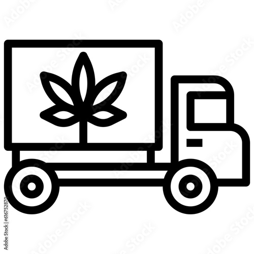 MARIJUANA SHIPPING line icon,linear,outline,graphic,illustration