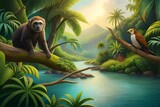 jungle animals AI Generated 