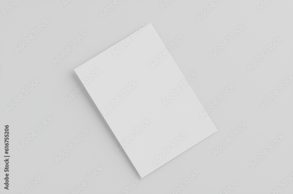 A5 Flyer Mockup 3D Illustration A5 Flyer Mockup 3D Illustration