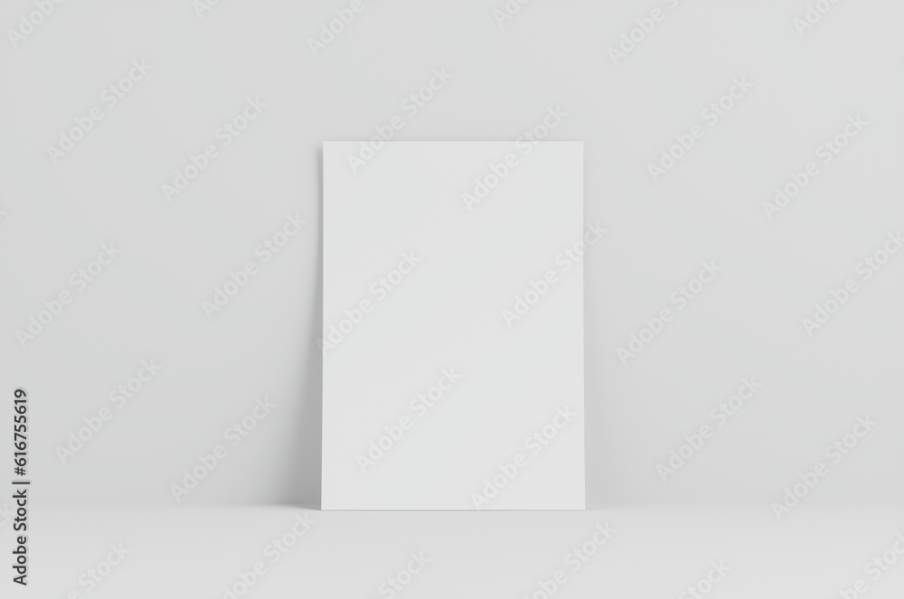 A5 Flyer Mockup 3D Illustration A5 Flyer Mockup 3D Illustration