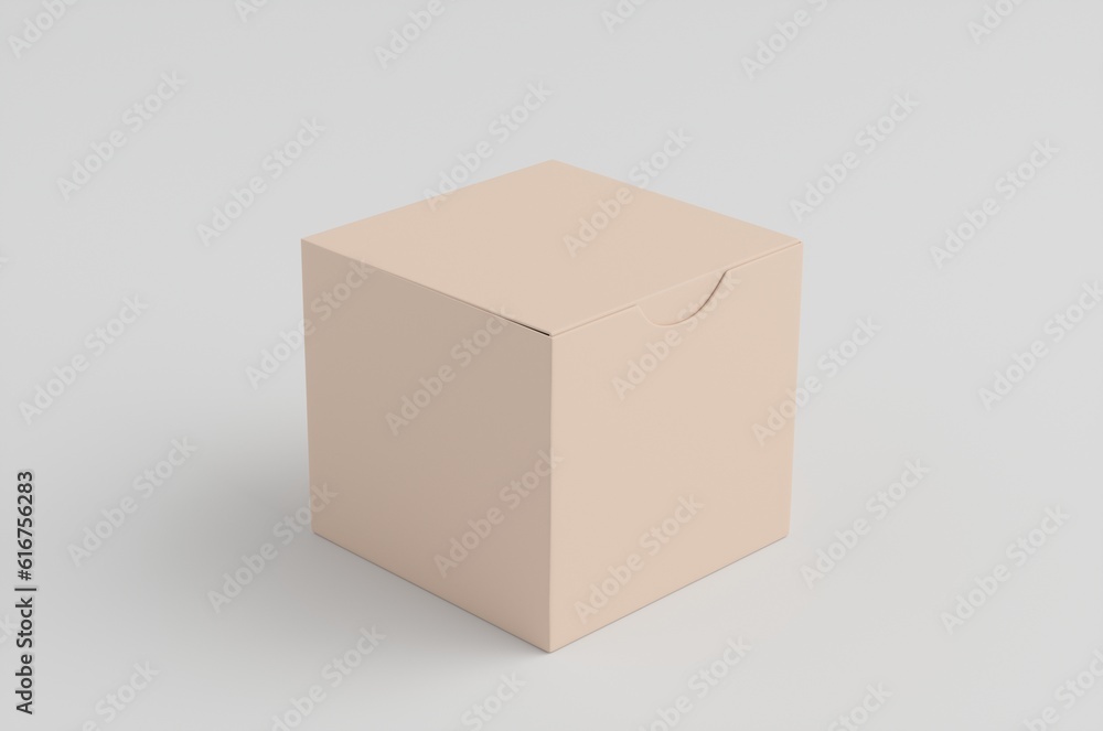 Cardboard Box Mockup 3D Illustration Cardboard Box Mockup 3D Illustration