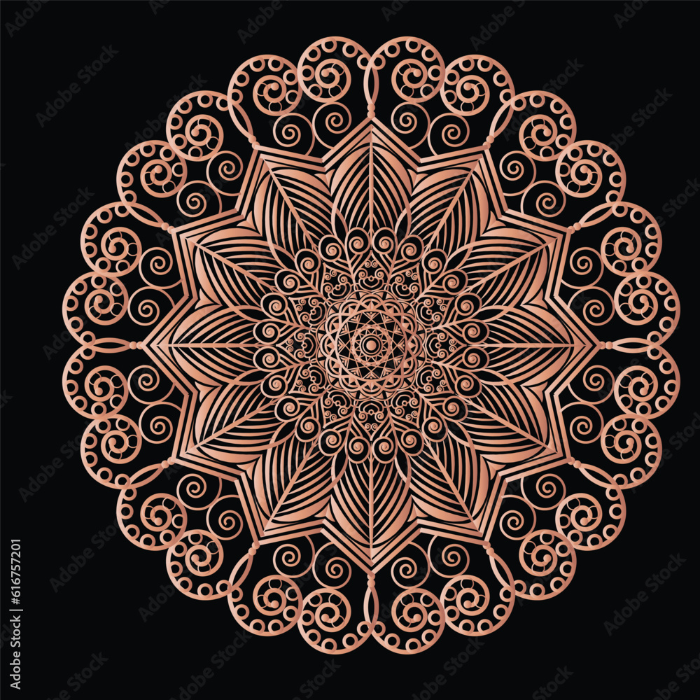 Mandala ornament design is a popular trend in vector art. 