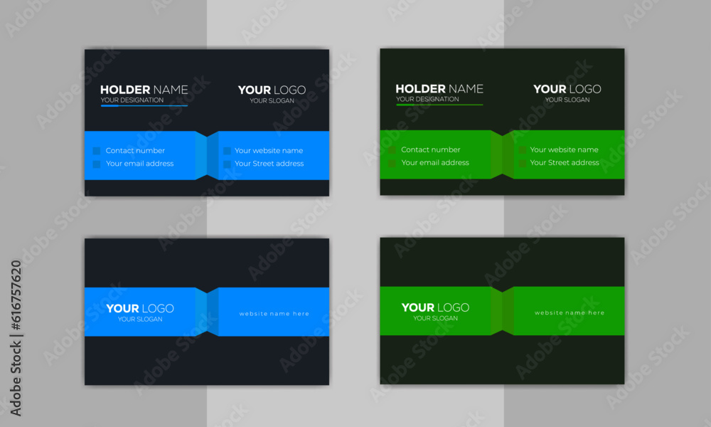 Creative unique, Modern and Corporate business visiting card design template ideas for personal identity stock illustration Creative unique, Modern and Corporate business visiting card design template ideas for personal identity stock illustration