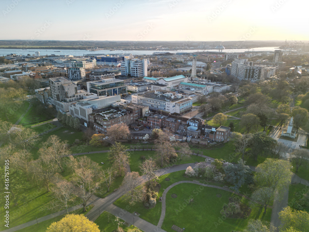 Southampton Aerial View, Drone view shot with Dji Mini 3 Pro