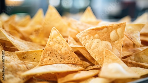 Pita chips in a grocery store - food photography