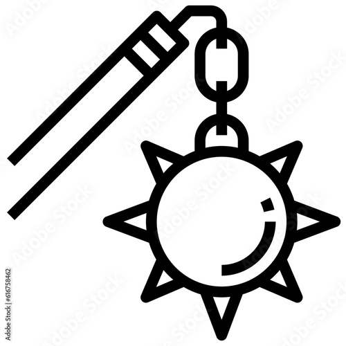 flail line icon,linear,outline,graphic,illustration