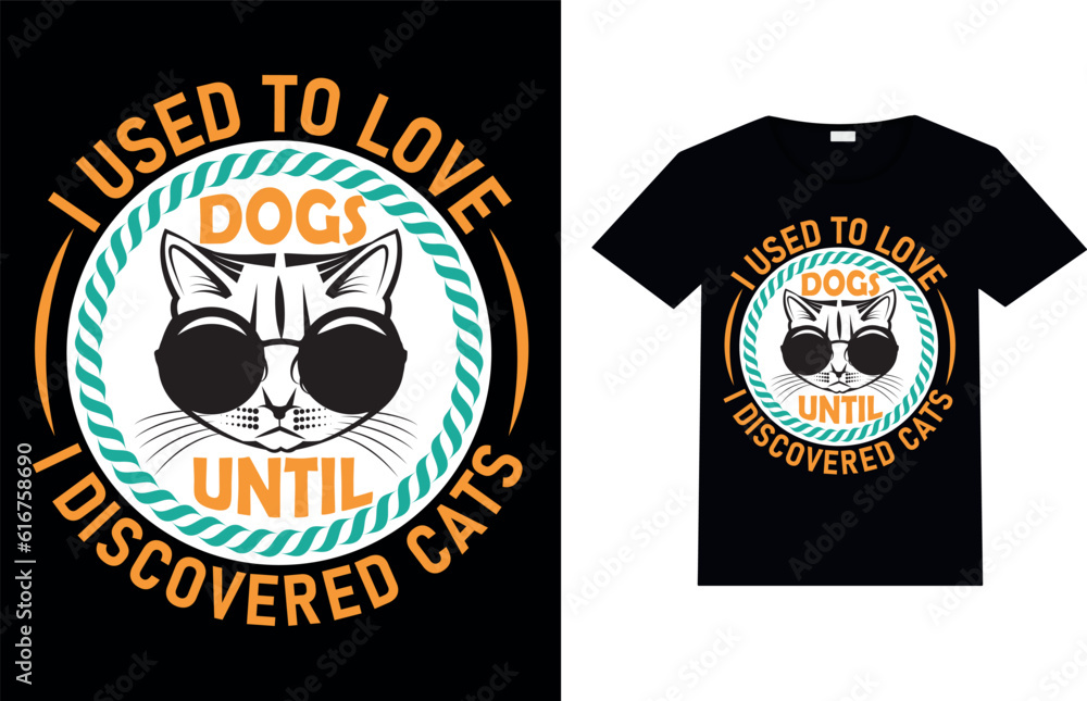 I used to love I discovered cats, and cat t-shirt design. I used to love I discovered cats, and cat t-shirt design.