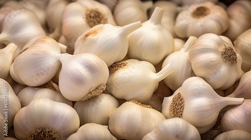 Garlic in a grocery store - food photography