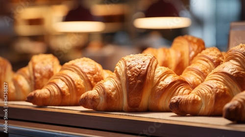 Croissants in a grocery store - food photography