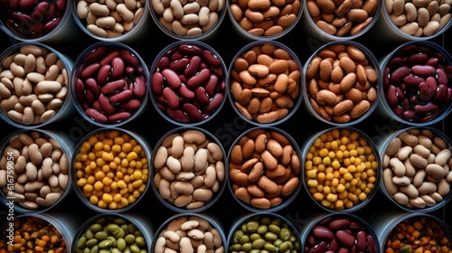 Canned Beans in a grocery store - food photography