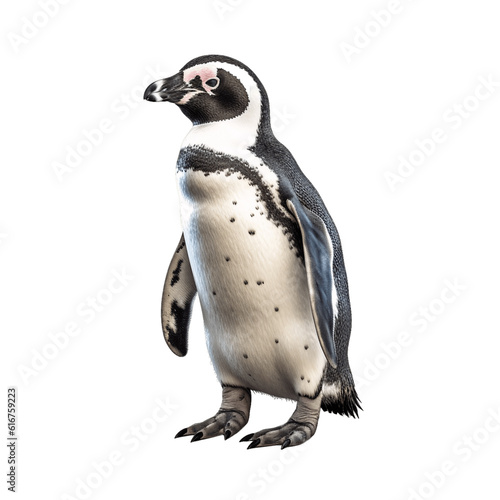 Tablou canvas African penguin  isolated on transparent background.