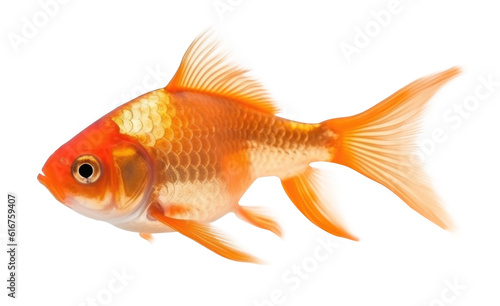 Goldfish Isolated on Transparent Background - Generative AI 