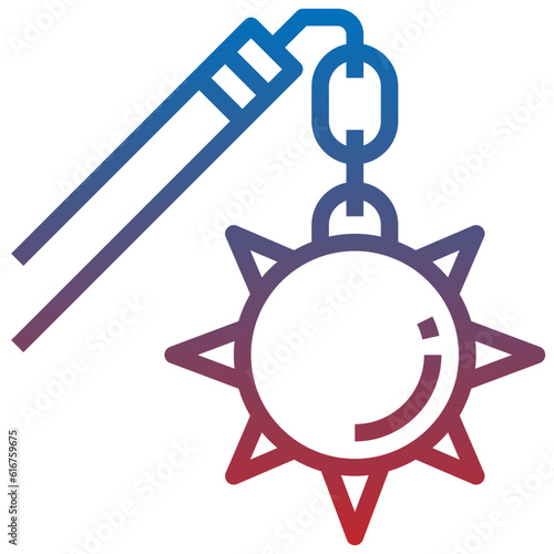 flail line icon,linear,outline,graphic,illustration
