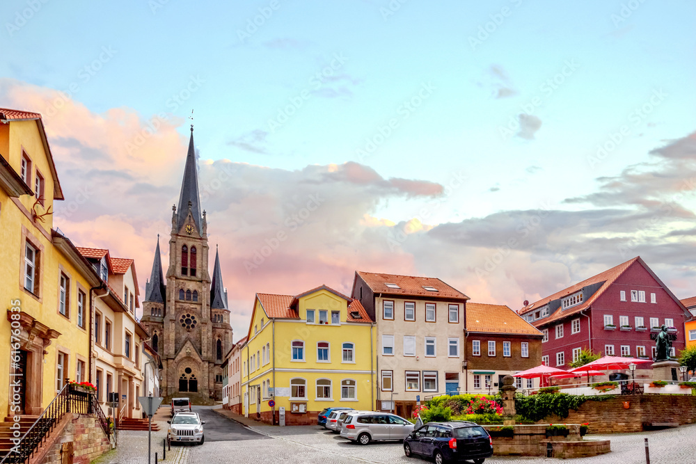 Naklejka premium Kirche, Tann, Rhön, Hessen, Deutschland 