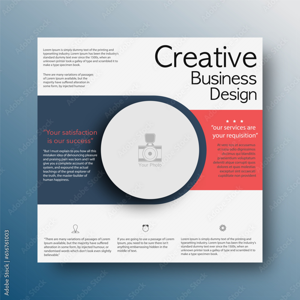 Creative social media post design square banner business template for place photo and text advertisement. Creative social media post design square banner business template for place photo and text advertisement.