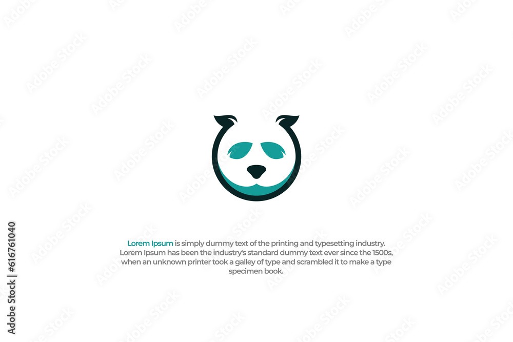 logo panda leaf nature animal logo panda leaf nature animal