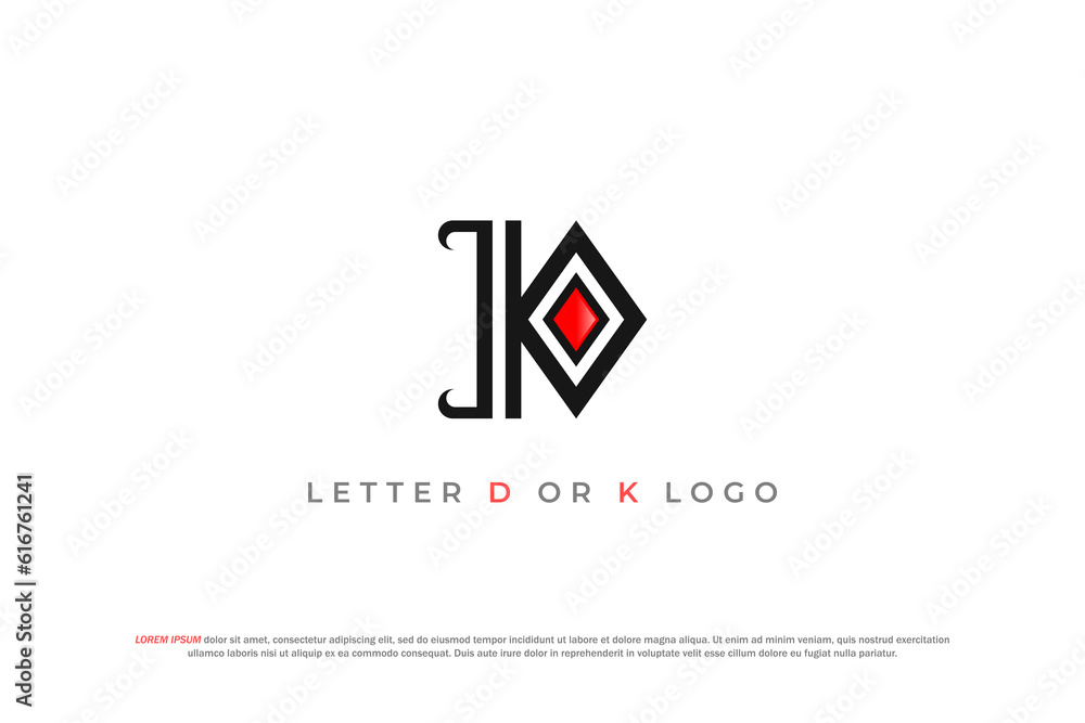 logo letter d luxury ruby template