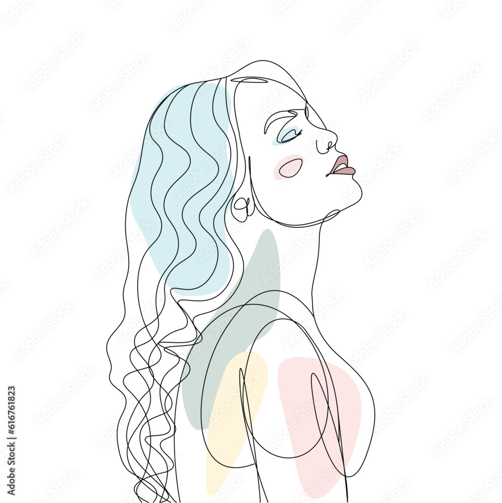 Aesthetic Woman Line Art Illustration or Minimalist Line Drawing Aesthetic Woman Line Art Illustration or Minimalist Line Drawing
