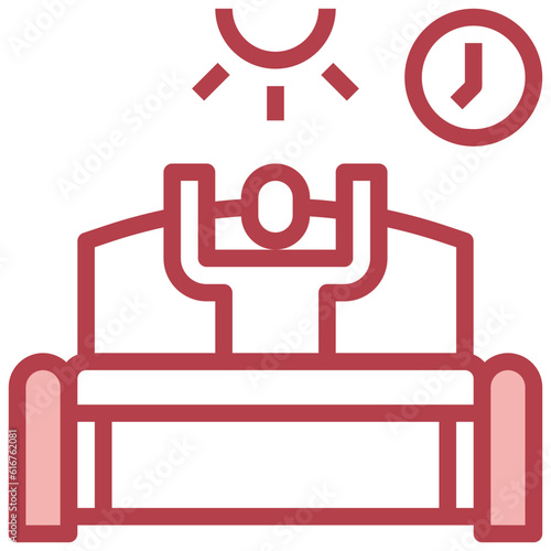 GET UP EARLY line icon,linear,outline,graphic,illustration