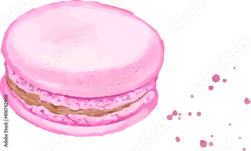 Macaron watercolor illustration