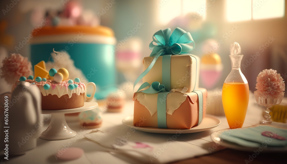 A delectable assortment of sweet treats and pastries, beautifully presented on a table adorned - ai generated A delectable assortment of sweet treats and pastries, beautifully presented on a table adorned - ai generated