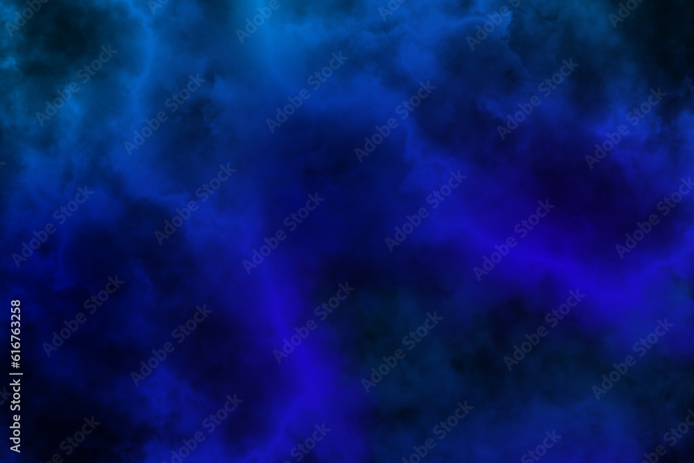 Blue smoke in dark background. Texture and desktop picture
