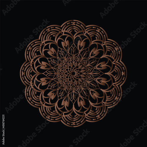 Majestic Gold Mandala Ornamental Background.