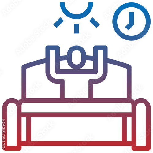 GET UP EARLY line icon,linear,outline,graphic,illustration