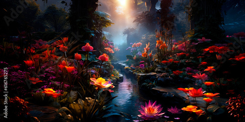 colorful tropical forest © AstralAngel